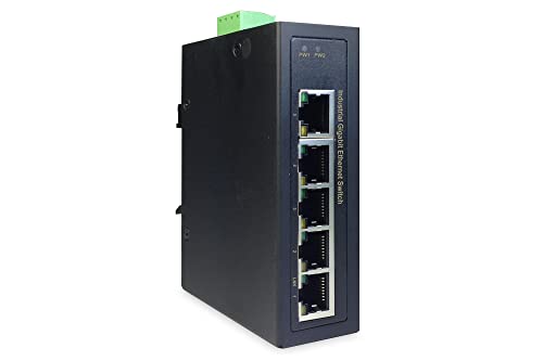 DIGITUS network switch 5-port - DIN rail mounting - Gigabit Ethernet RJ45 sockets - DIN rail - 1 GBit/s