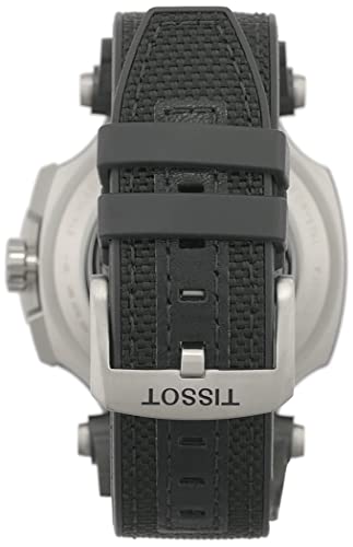 Tissot Mens T-Race 316L Stainless Steel Case With Black Pvd Coating Swiss Automatic Chronograph Watch, Black, Rubber, 22 (T1154272703100) #TOP1