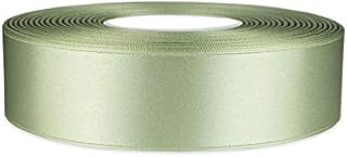 GCS LONDON 25 Yards / 23 Meters Of Satin Ribbon 20mm Tying Gift Ribbon Wedding Trimming Crafts Apron Deco. (Sage Green)