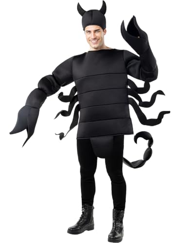 Funidelia | Scorpion Costume for Men and Women Animals, Halloween, Horror - Costume for Adults Accessory Fancy Dress & Props for Halloween, Carnival & Parties - Size L - XL - Black Funidelia | Scorpion Costume for Men and Women Animals, Halloween, Horror - Costume for Adults Accessory Fancy Dress & Props for Halloween, Carnival & Parties - Size L - XL - Black