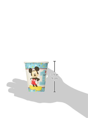 Amscan 581833 Disney© Mickey's "Fun To Be One" Cups, 9 Oz., Birthday, 8Pcs #TOP1