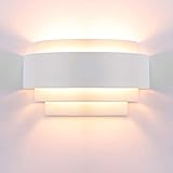 Lampop 7W LED Wandleuchte Up Down Wandlampe E27 Innen Moderne Wandleuchten Uplighter Downlighter Leuchten Perfekt für Wohnzimmer Flur Schlafzimmer Treppenhaus, Warmweiß (Glühbirne enthalten)