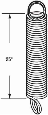 Prime-Line GD 12194 140 lb., Red Tip, Sectional Garage Door Extension Spring with Safety Cable (Single Pack)