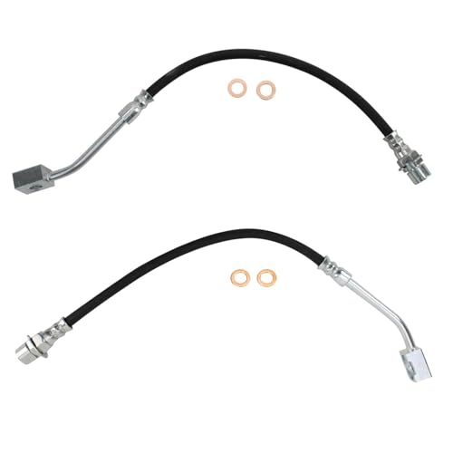 TRQ Front Brake Hose Set Compatible with 1999-2004 Ford Mustang