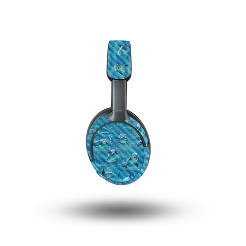 Image of MightySkins Carbon Fiber Skin Compatible with Bose QuietComfort Ultra - Dolphin Gang | Protective, Durable Textured Carbon Fiber Finish | Easy to Apply