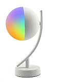 NBZH Intelligente Tischlampe, die mit Alexa Google Home WiFi kompatibel ist Intelligentes RGBW-Nachttisch-Nachtlicht, das durch Sprach- / APP-Schreibtischleuchten gesteuert Wird Dimmbar