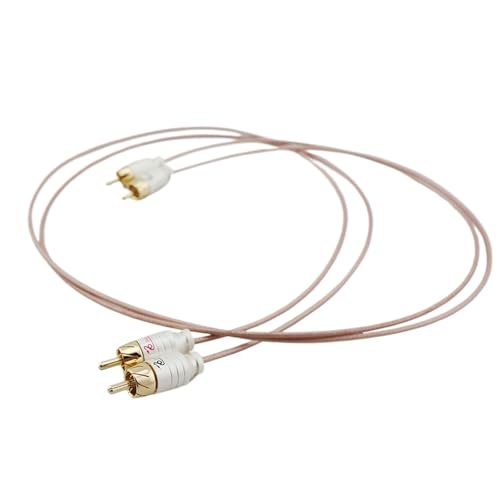 HiFi Silver-Plated RCAA Audio Cable High-Purity Copper-Plated Silver 2RCA to 2RCA for Power Amplifier TV DVD CD(3m)