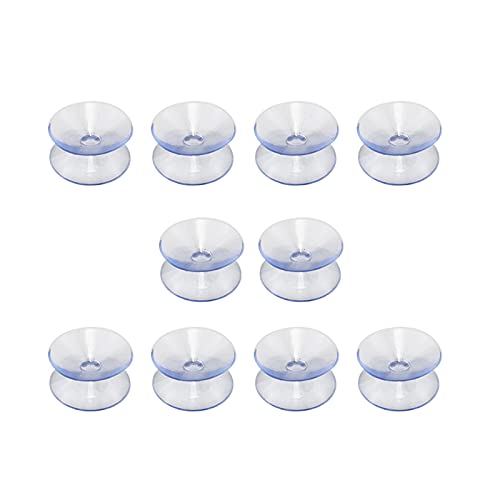 EKDJKK Confezione da 10 ventose a doppia faccia, trasparenti, paraurti in vetro, distanziatori per piano del tavolo in vetro, per casa, cucina, tavolo in vetro (2,3 cm)