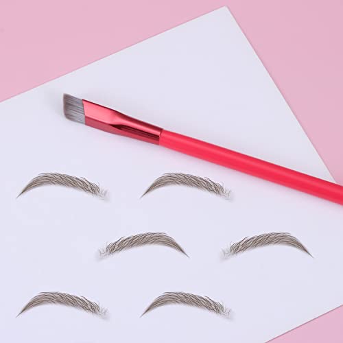 2Pcs Multi-Function Eyebrow Brush, 4D Hair Stroke Brow Stamp Brush, Ultra-Thin Eyebrow Brush, Square Angled Eyebrow Hairline Brush For Drawing Hairline, Smoky Makeup, Eye Shadow Primer, Easy To Clean #TOP6
