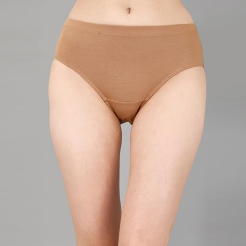 Image of SOIE Women High Rise Full Coverage Solid Colour Cotton Stretch Hipster Panty (Pack of 3)