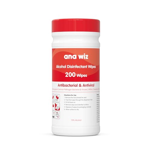 ana wiz Alcohol Disinfectant Wipes (200 Sheet Tub)