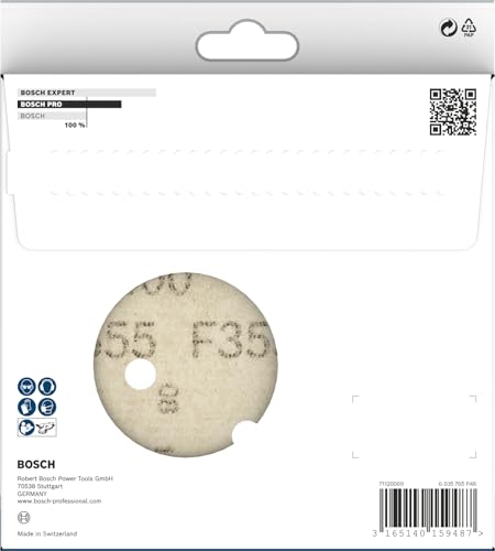 Bosch 5x PRO Plastic and Hard Stone F355 Schleifscheibe (für Beton, Harter Stein, Ø mm, Körnung 400, Professional Zubehör Exzenterschleifer) (Packung mit 2)