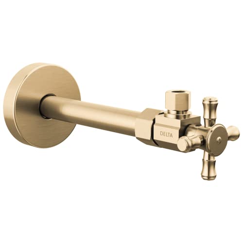Delta DT022202 Angled Supply Stop Valve with Cross Handle - Less Supply Line - Champagne Bronze