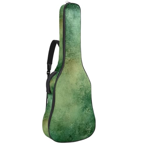 Sac guitare acoustique vintage vert chiné style 67 avec poches