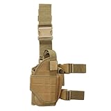 Fondina Universale Sinistra E Destra For Pistola Tattica Tornado Stile Gamba Fondina For Coscia Borsa Da Caccia For Pistola Ad Aria Compressa(Tan)
