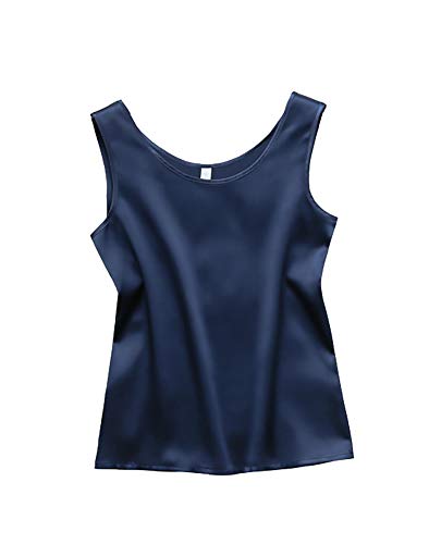 LSHARON SILK 100% 19 Momme Mulberry Silk Blusa de mujer sin mangas Cover