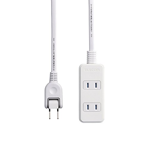 エレコム 電源タップ ほこり防止シャッター付き 配線しやすい180°スイングプラグ 3個口 1m ホワイト T-ST02-22310WH