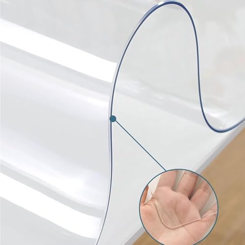 Nappe transparente en PVC protège-table contre taches et bactéries - 3