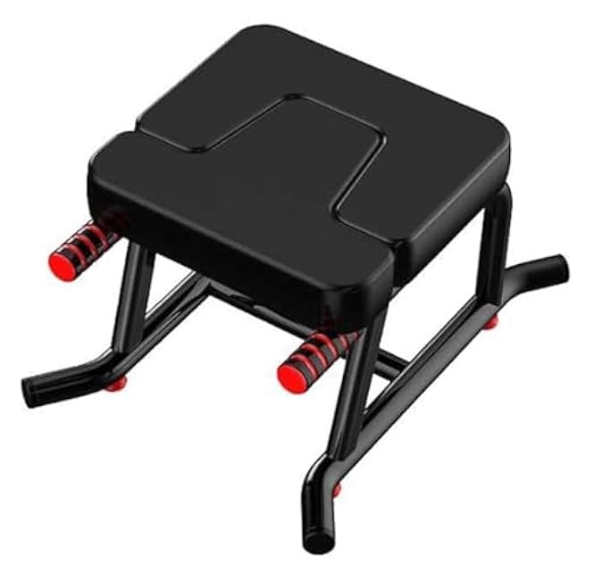 Yoga Headstand Bench with Double Armrests, Ergonomic Yoga Inversion Chair, Home Workout Yoga Stool, Steel Frame with Widened Panel