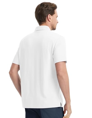 M MAELREG Golf Shirts for Men Pique Solid Performance Moisture Wicking Lightweight Collared Mens Polo Shirts Short Sleeve4