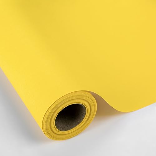 Kraft Wrapping Paper Roll, Yellow Gift Wrap – 1 Roll (46.5 sq.ft.ttl.) – 17 In x 32.8 Ft Gift Wrapping Paper for Birthday, Wedding, Thanksgiving, Party, Shower, Holiday