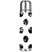 TIZORAX Tasse isotherme à double paroi en acier inoxydable avec isolation anti-fuite pour bouteille d'eau de voyage Thermos à pois Noir 481,9 g