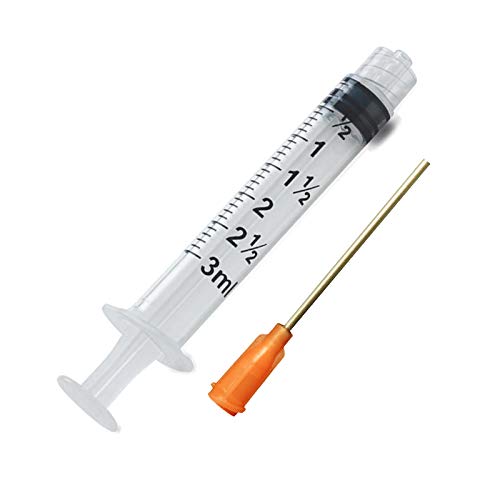 25-PACK 3ml 3cc INDUSTRIAL SYRINGES WITH 15 GA 1-1/2