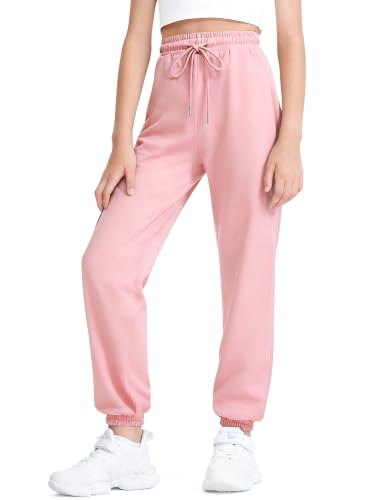Image of BOOPH Girls Sweatpants Kids Cotton Drawstring Joggers Teen Athletic Pants | Girls Uniformt Pant with Pockets for 7-14Y