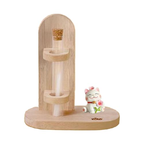 Caja para bigotes de gato y perro en madera con textura elegante 3