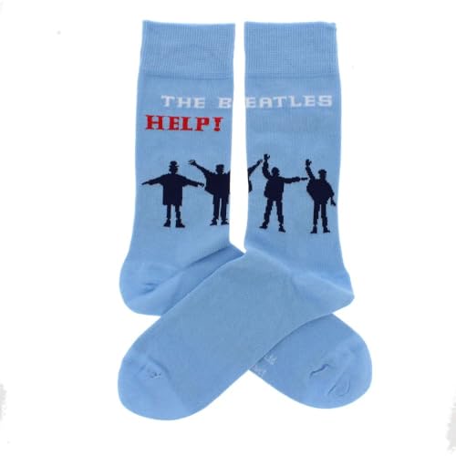 Image of The Beatles Help Mens Calf Socks Size 7-11