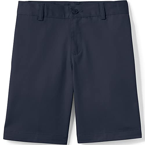 Lands' End Boys Plain Front Blend Chino Shorts – Classic Navy, Size 10