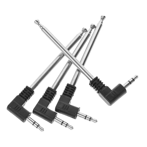ULTECHNOVO 4Piezas Antena Telescópica de Radio FM para Teléfonos Móviles y Dispositivos de Audio Diseño Portátil y Compatible con Receptores Estéreo Sonido