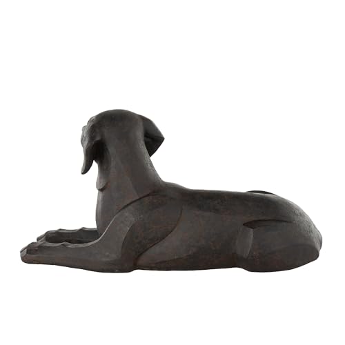 Estatua Decorativa de Perro de Resina Negra 31 x 14 x 14 pulgadas miniatura 4
