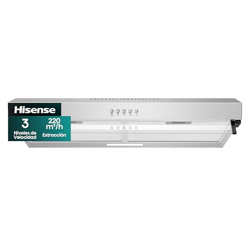 La Mejor Lista de Campana de Cocina 80 Cm - solo los mejores. 49 Hisense Campana de Cocina HUH701SS,76cm, Acero Inoxidable