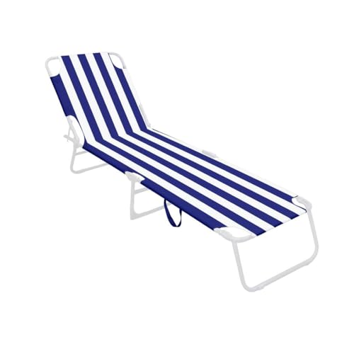 Acomoda Textil - Tumbona Plegable de Playa 4 Posiciones 187x54x25 cm con Respaldo Reclinable y Estructura de Acero, Diseño Ligero y Resistente para Piscina, Jardin, Terraza O Uso Exterior.