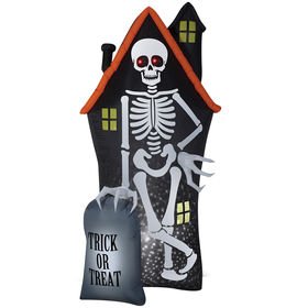 GEMMY 7 PIEDS Faucheuse avec visage squelette Halloween gonflable EUR
