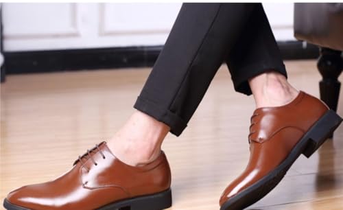 Oxford Dress Shoes for Men's Luxury Leather Comfort Orthopedic Vintage Lace Up Party Wedding Anti-Slip Rubber Sole Slip Resistant Block Heel Classic Brogue4