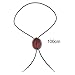 pistro Cowboy Necktie Necklace Pendant Stylish American Chain Retro Fashion Bolo Tie for Costume Banquet Cosplay Engagement Wedding Dark Red