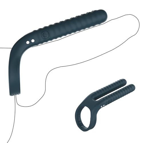 Qoosea Anello Pene Vibrator per Uomini, Silicone Pene Anelli Vibratore Erotici, Cockring Massaggiatore con 10 Modalità di Vibrazione, Penis Ring Giocattoli Sessuali Vibratoreper per Adulti Coppie