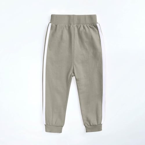 Kids Color Block Casual Joggers Sweatpants Elastic Waist Loose Basic Athletic Pants with Pockets for Girls Boys 4-15 Years4