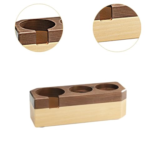 Support en bois pour machine à café avec 3 emplacements de rangement stables
