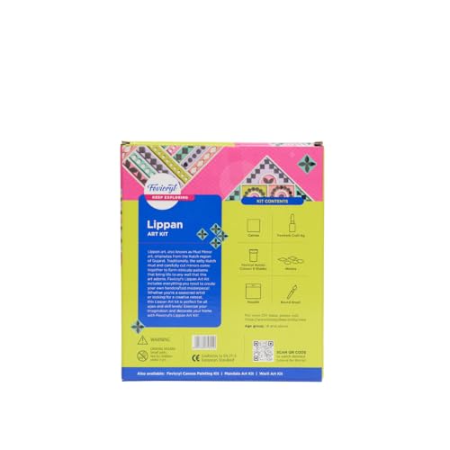 Image of Fevicryl Lippan Mini Art Kit | All-Inclusive DIY Kit with Canvas, Acrylic Colours, Mirror Packet, Mouldit, Brush | for Artists, Students, Hobbyists & Gifting | Ideal for Age 14 +