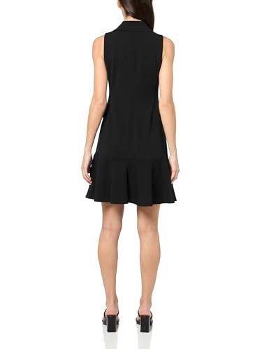 Robe trapèze KARL LAGERFELD sans manches avec col et boutons ornés - 2