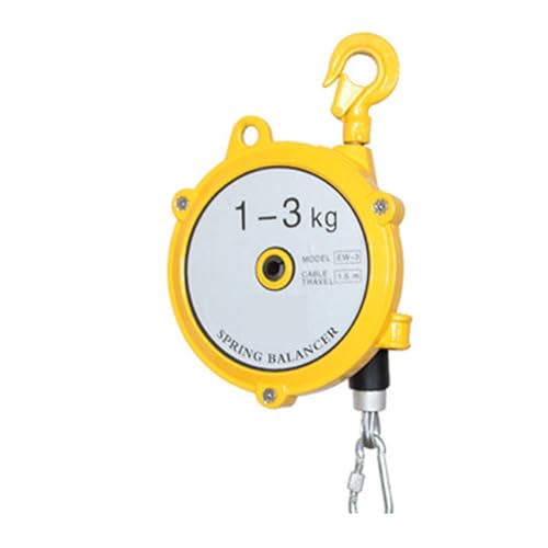 Equilibrador de resorte de 1-3KG, gancho de elevación tipo torre autoblocante, soporte de resorte, equilibrador de cuerda de alambre de acero, gato de elevación de equilibrio de 1,5 M