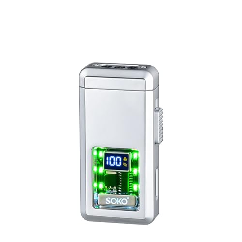 Encendedor de butano recargable que soluciona el viento con su potente llama ajustable de metal 2