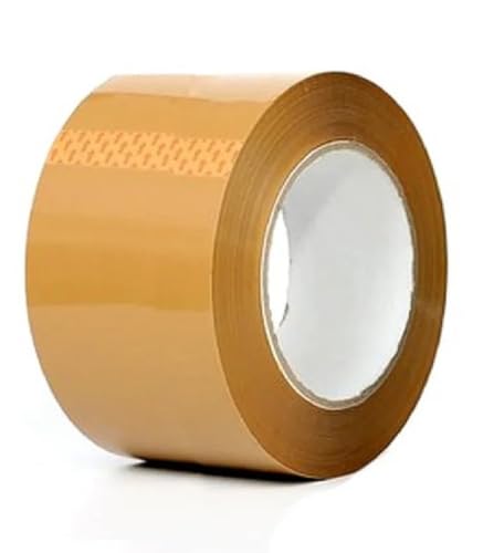 Image of Pro-Grip Strong Adhesive Packing Tape 50-Meter, 2 inch Heavy Duty Carton and Box Sealing Packaging Cello Brown Tape Roll for Shipping, Storage, Decorating, DIY, Industrial & Household, Dispenser