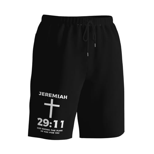 Jeremiah 29 11 Bible Verse Jesus Men's Quick-Dry Board Shorts 7" - Swim Trunks Summer Hawaii Beach3