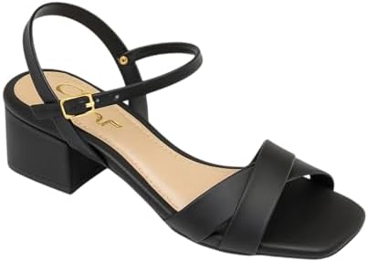 Sandália Sanf Feminino Salto 4 Cm Baixo Médio Bloco Grosso Quadra...