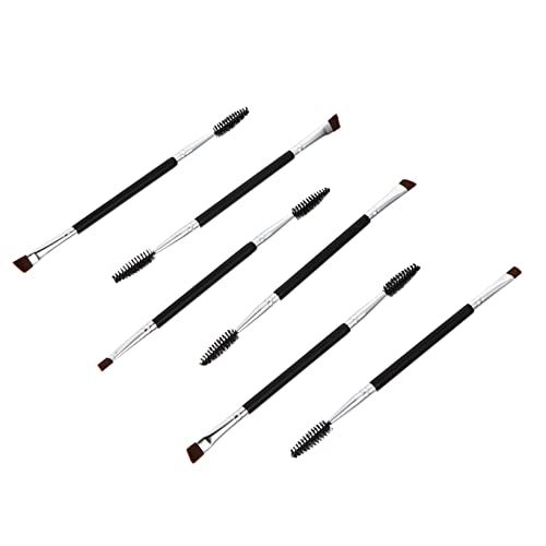 Beatifufu Professional Eyebrow Makeup Brush Set Angled Eyebrow Brush Spoolie 6pcs Ideal for Birthday