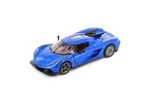 Modelo Escala 1:36 Konigseg Jesko Absolut Azul miniatura 5